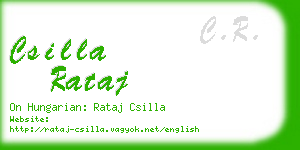 csilla rataj business card